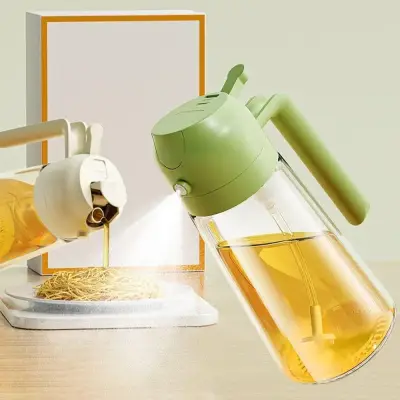 2 in 1 Oil Sprayer and Oil Dispenser Bottle (গ্লাস বডি)