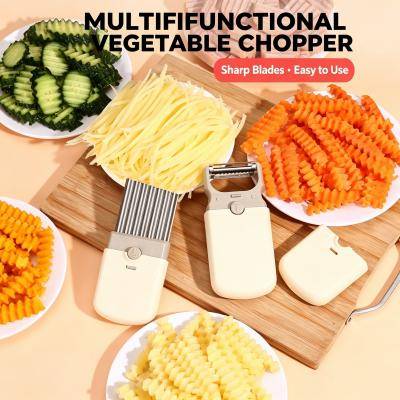 3-in-1 Multi-functional Fruit and Vegetable Cutter/Peeler