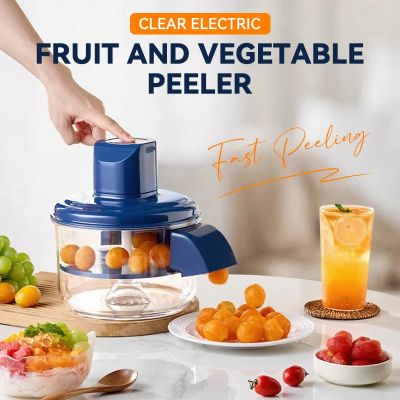 Transparent electric peeler for fruits and vegetables