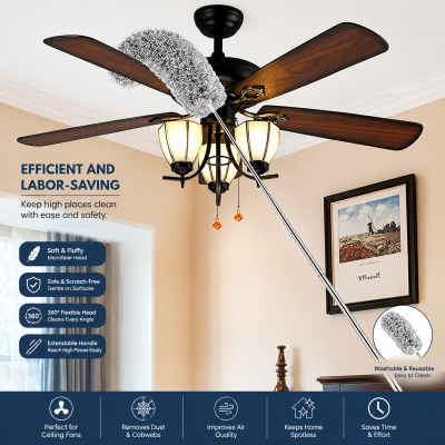 Ceiling Fan Cleaning Long Handle Flexible Mop