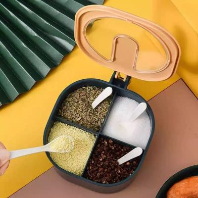 kids lunch box cow shape kitchen box Spice Jar Ergonomic Handle Large Capacity PP Salt Sugar Pepper Seasoning Box for Kitchen - NR Mart-2024