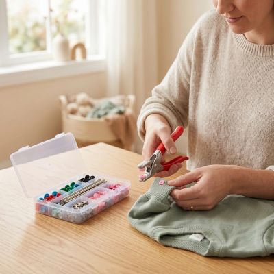 Snap Fastener Kit for Clothing and Crafts